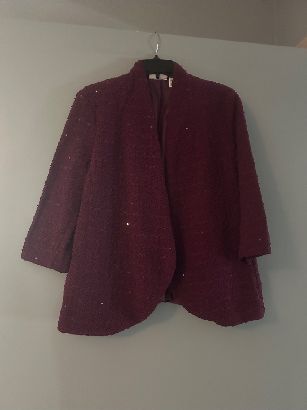 Alfred Dunner Deep Plum Textured Blazer